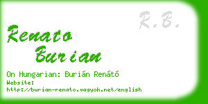 renato burian business card