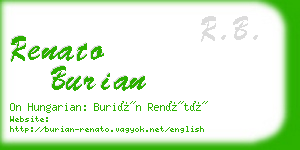 renato burian business card